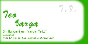 teo varga business card